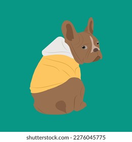 A cute bull dog vector artwork