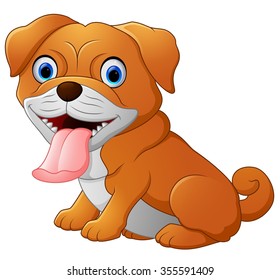 cute bulldog cartoon