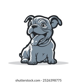 Cute Bulldog Pup Full Body Mascot Design