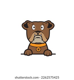 cute bulldog seamless design vector