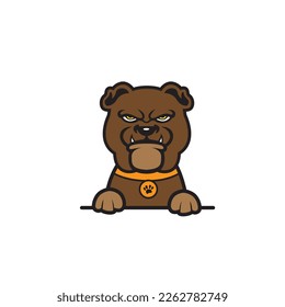 cute bulldog seamless design vector