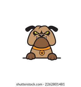 cute bulldog seamless design vector