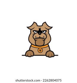 cute bulldog seamless design vector