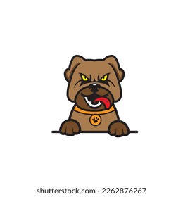 cute bulldog seamless design vector