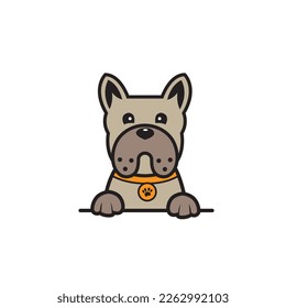 cute bulldog seamless design vector