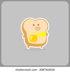 cute bun doodle icon. food of bread in vector illustration.