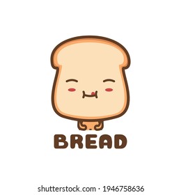 cute bun with a eating expression. food mascot template. suitable for use as logos, menus, cards etc.