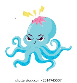 Cute Bundle of Octopus Flat Stickers 


