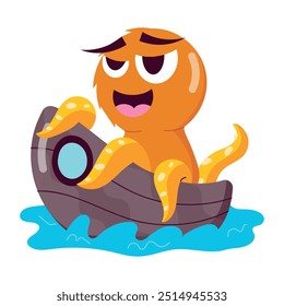 Cute Bundle of Octopus Flat Stickers 

