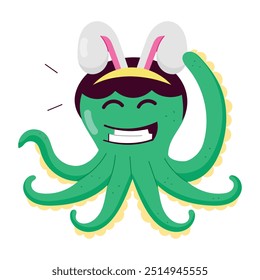 Cute Bundle of Octopus Flat Stickers 

