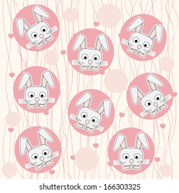 cute bunnies background