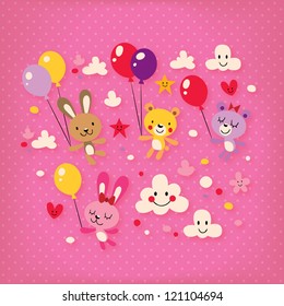 cute bunnies and bears