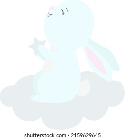 Cute Bunnies Clipart ready to use composition