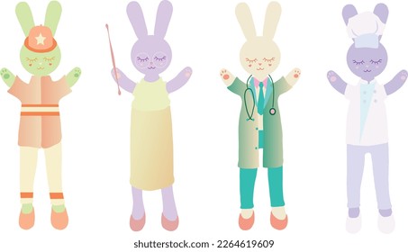 Cute bunnies and their professions (part 2)