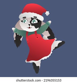 Cute bunny 2023, new year, cheers, mascot