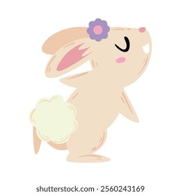 cute bunny animal cartoon isolated