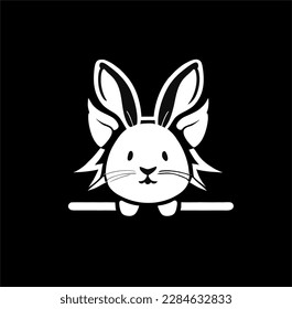 cute bunny animal vector template, abstract illustration for fashion prints, textiles, clothing
