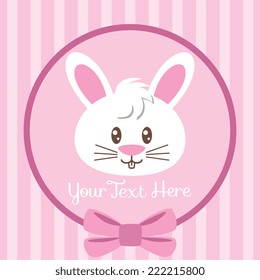 cute bunny badge
