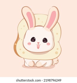 Hübscher Hase mit Knospen