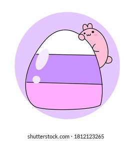 Cute bunny with candy corn