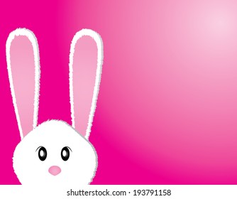 cute bunny card easter day