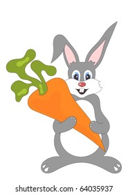 cute bunny with carrot