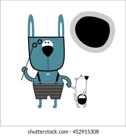 Cute bunny cartoon