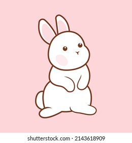 Cute Bunny Cartoon Animal Character