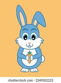 Cute-Bunny-Cartoon-freundliche Zeichendesign-Illustration 