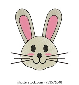 Cute bunny cartoon icon vector illustration graphic design