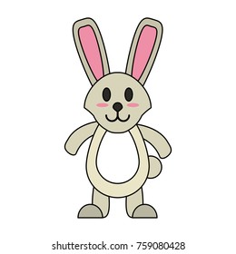 Cute bunny cartoon icon vector illustration graphic design