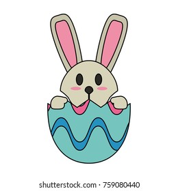 Cute bunny cartoon icon vector illustration graphic design