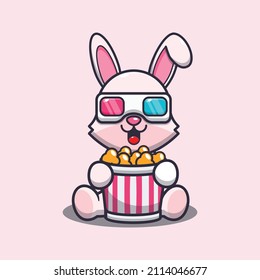 Cute bunny cartoon mascot