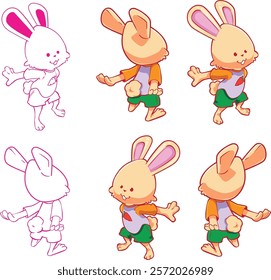 Cute Bunny character vector art 