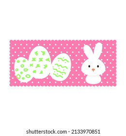 cute bunny character vector with egg