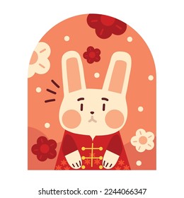 cute bunny chinese new year design