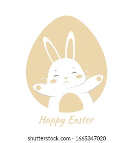 Rutschen Sie die Sonne mit dekorativen Ostereiern. Ei-Vektorillustration-Geschenk. Postkarte für Osterdekoration