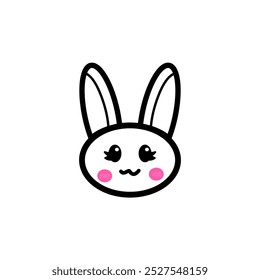 cute bunny design on white background