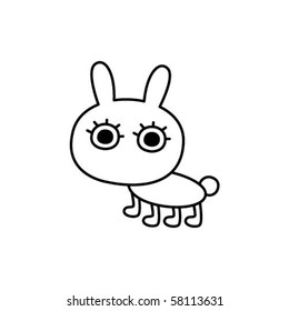 cute bunny doodle
