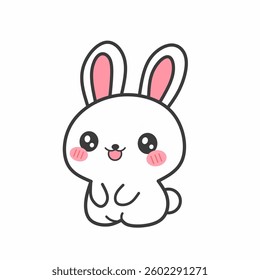 cute bunny drawing for baby fashion t- shirt print design