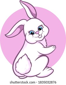 Cute bunny drawing with big butt