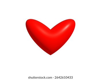 Cute Bunny Ear Heart Icon for Valentines Day, sweet message, romantic sticker, flirty emoji, kawaii chat, lovely decoration, love card design, and couple greeting. Vector Illustration