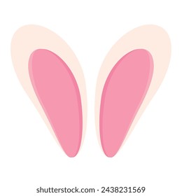 Lindas orejas de conejo de la temporada de Pascua Ilustración vectorial
