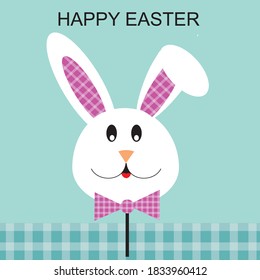 CUTE BUNNY FOR EASTER CARD AND GIFT BAG