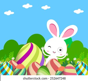 Cute Bunny Easter eggs