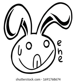 cute Bunny emoticon in
