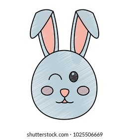 cute bunny face cartoon funny animal
