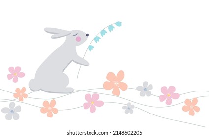 Rutschen Sie mit Blumen. Vektorflache Illustration. Geeignet für Urlaubsdesign, Grußkarten und Banner.