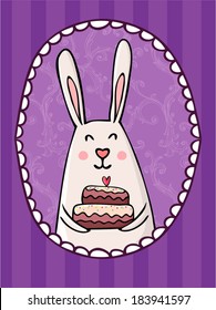 cute bunny in the frame