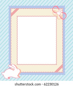 cute bunny with frame for text